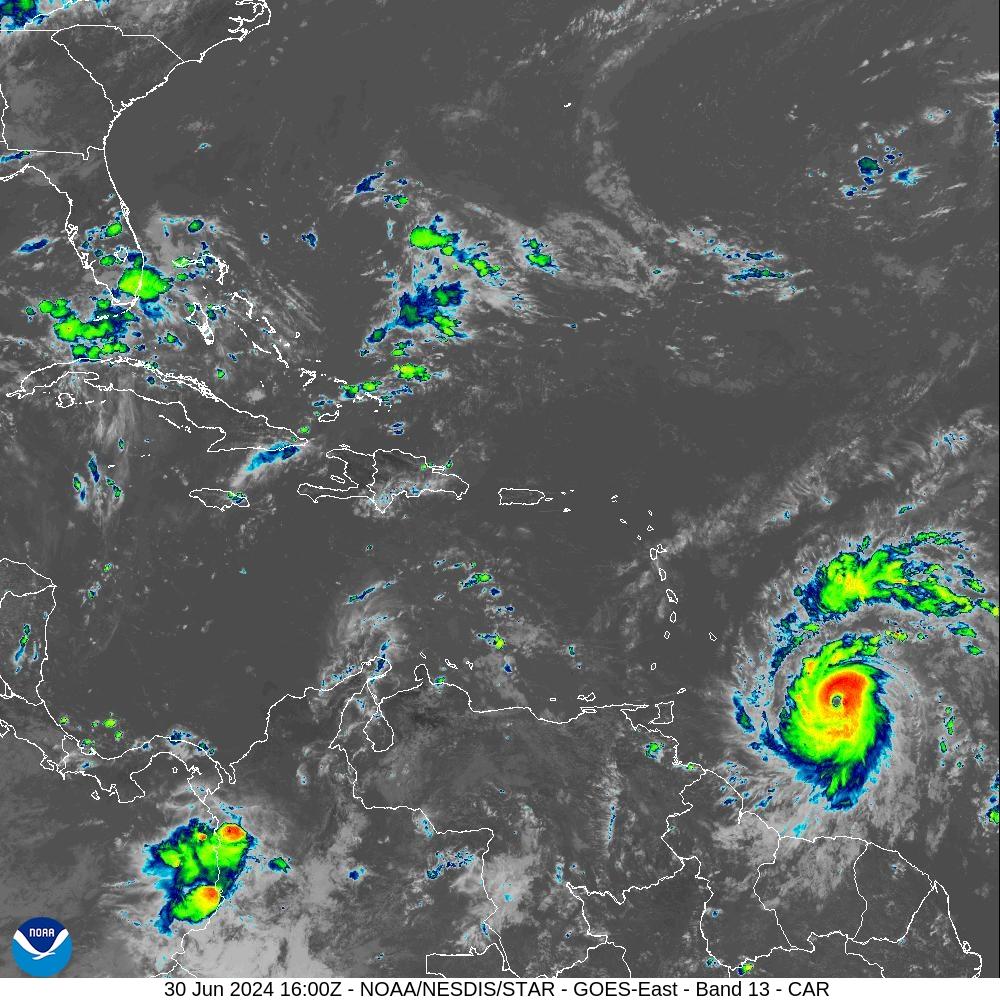 En solo 36 horas, Beryl pasa de tormenta a potente huracán categoría 4